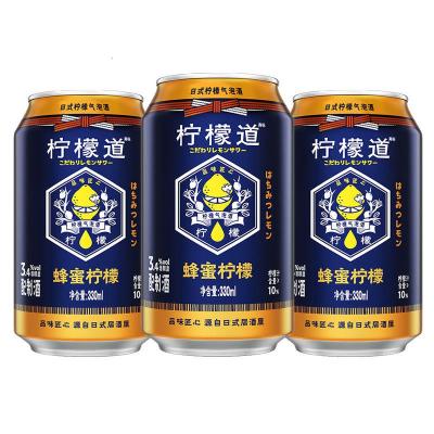 可口可乐 柠檬道 日式气泡酒330ml 柠檬味正品日本气泡酒罐装