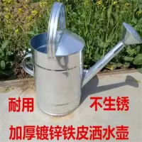 洒水壶不锈钢白铁手工长嘴手提喷壶15L