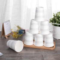 得力(deli) 19200一次性纸杯/水杯 250ML 加厚型 100只/包