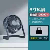 usb小风扇 静音小电风扇 桌面台式 6寸[深蓝色] 1台