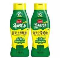 海天蚝油 590g*2瓶 挤挤装 海鲜蚝汁提鲜增味点蘸拌馅炒菜 舔碗