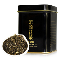 张一元 特级茉莉花茶世博茶50g/罐 绿茶茶叶 茉莉香浓