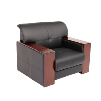 西泰沙发办公沙发商务接待西皮沙发西皮单人位XT1180 黑色