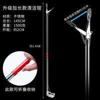 加长伸缩夹捡垃圾的夹子不锈钢火钳捡长柄拾器拾物钳家用狗便厕所