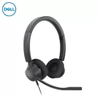 戴尔(DELL) 戴尔头戴式耳机 Hi-Fi立体声 Teams认证 耳机 WH3022 Pro立体声 有线耳机