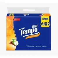 维达得宝系列T2280E 苹果木香四层加厚抽取式面巾 1提(共8包,90抽/包)