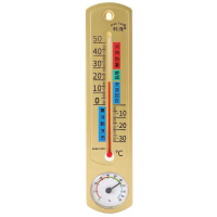 一康 室内温度计家用空气挂式室温计实验室大棚养殖专用精准温湿度计 黄色精准温湿度计