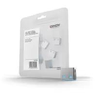 德国LINDY USB端口锁锁头包(10个锁头不含钥匙)蓝色 型号40462