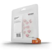 德国LINDY RJ45网络端口锁锁头包(20个锁头不含钥匙) 橙色 型号40481