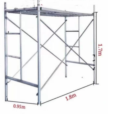 谐晟 门式脚手架 1.7米*0.95*1.8米 (镀锌)2.5厚.2片门架.1块踏板.2拉杆.4个接头.4个销钉 1套