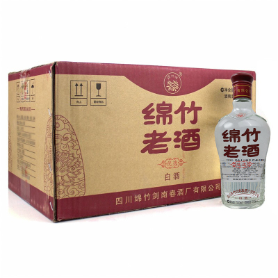 剑南春绵竹大曲绵竹老酒优选52度500ml*12瓶整箱装浓香型白酒