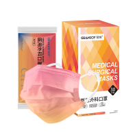 渐变色腮红医用外科口罩新年2022夏天一次性医疗大号大脸专用灭菌