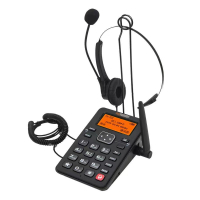 电信版耳麦插卡电话机 录音话务盒 客服耳机电话 黑色YX0008(5)