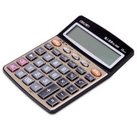 得力(deli) 1560语音计算器(金色)