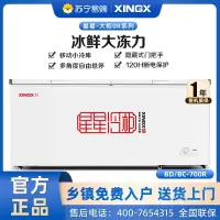 星星(XINGX)700升 商用冰柜冷藏保鲜强劲冷冻超市便利店大容量节能省电家商两用单温冷柜 BD/BC-700R