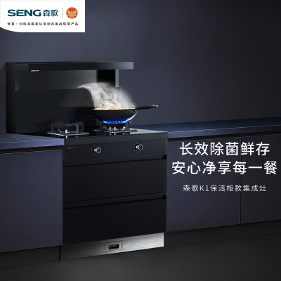 森歌(SENG)集成灶消毒柜款JJZT(Y)-K1烟灶消一体双重消毒 延迟发货 风道待定
