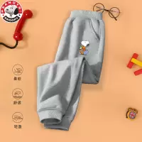 史努比(SNOOPY)儿童裤子春秋款休闲运动裤男女童卡通印花中小童针织长裤TYK5K254