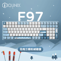 IQUNIX F97滑雪 机械键盘 三模热插拔客制化键盘 无线蓝牙游戏键盘 铝合金100键电脑键盘 TTC金粉轴RGB版