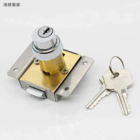 海联智家 定制适用不锈钢无钥匙按钮锁船用锁军舰游艇揿锁房车按钮锁船舰橱窗按键锁 带钥匙按钮锁