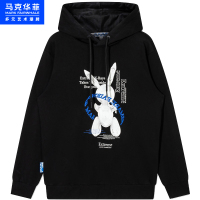 马克华菲男士连帽卫衣2022秋季新款未来感机械兔子情侣款外套男