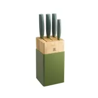 双立人 刀具5件套套装 双立菜刀家双立人 刀具5件套套装 全套菜刀家用套刀 Now S系列 用套刀 Now S系列 青柠