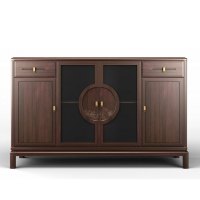 左霖非洲紫檀餐边柜中式HXR-CMSJ-BC5666