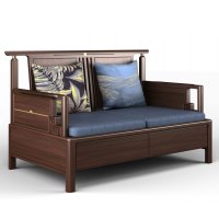 左霖非洲紫檀三人位沙发 HXR-CMSJ-BK6950-3RW