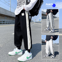 2022新款裤子男士夏季韩版潮流束脚卫裤纯棉宽松灰色运动裤男秋季休闲长裤