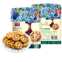 (拍3发4)格兰娜蓝莓味果酱夹心饼干258g*2袋 苏宁自营零食韧性饼干鲜香酥脆充饥零食休闲食品吃货网红早餐饱腹小吃