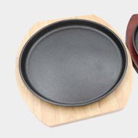 圆形铁板烧木托板直径26CM