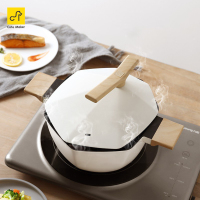 卡特马克汤锅不粘锅24cm枫叶六角锅家用煲汤锅炖锅带盖加厚明火煤气燃气灶电磁炉通用大容量煮面汤锅