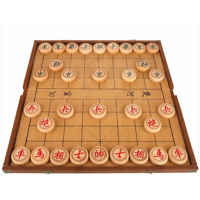 DP 紫湖 中国象棋加厚榉木套装 50号雕花象棋类玩具
