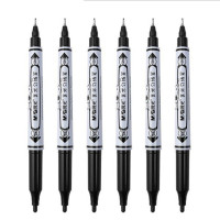 晨光(M&G) 记号笔 双头美术勾线笔 史努比海洋风系列文具SPM21302 黑色 12支