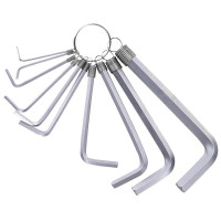 得力(deli) 平头内六角组套吊环(银)10件套