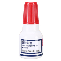 得力(deli) 10ml财务印章光敏印油 红色印章印油 办公用品