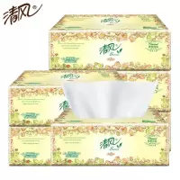 清风抽纸欧院纯品经典3层100抽无香软抽纸巾餐巾纸小规格面巾纸 欧院纯品[6包热卖装 ]