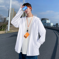 防晒衣男士夏季轻薄款防紫外线凉感透气连帽速干户外骑行钓鱼服外套