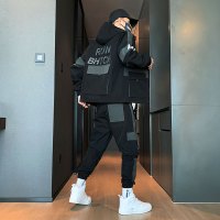 运动套装男士春秋季韩版潮流工装休闲青少年2022新款一套搭配帅气