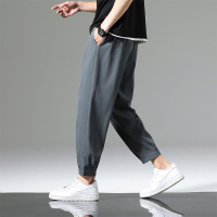 裤子夏季男款薄款男裤男士休闲长裤宽松运动九分裤潮小西裤
