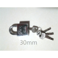 钢挂锁 短梁叶片锁 防锯防撬不锈钢挂锁30mm