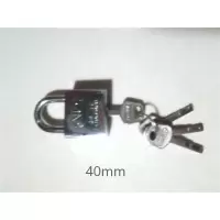 钢挂锁 短梁叶片锁 防锯防撬不锈钢挂锁40mm