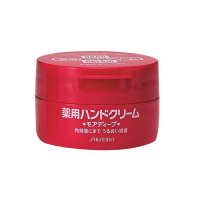 资生堂(Shiseido)HANDCREAM 美润 药用美肌 滋润保湿护手霜 圆罐装 红色 100克 日本原装进口