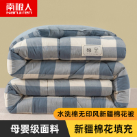 南极人(NanJiren)家纺 水洗棉无印风新疆棉花被子冬被学生宿舍被芯春秋被单双人垫被