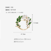 奢华大气时尚个性胸针配饰 栀子花环