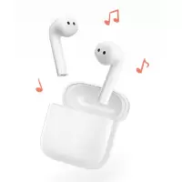 小米 红米Redmi Buds 3真无线蓝牙耳机 半入耳蓝牙耳机 白色 标配