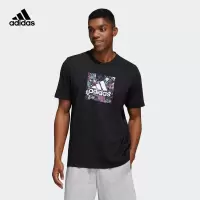 adidas阿迪达斯男装秋季运动健身短袖T恤