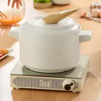橙叶砂锅炖锅家用燃气煲汤炖汤煲仔饭陶瓷煲煤气灶专用沙锅耐高温 素韵系列砂锅 白色3.5L