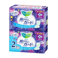 日本花王KAO 乐而雅Laurier 肌柔清爽日用护翼卫生巾30cm 9片/包*2包 日本进口姨妈巾