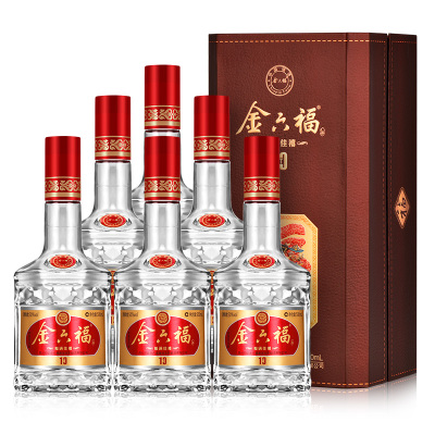 中国福酒 金六福 浓香型白酒 50度 T10棕色 500ml*6瓶整箱装