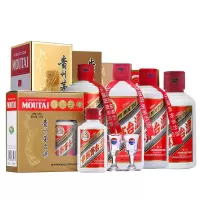 茅台酒53度酱香型白酒飞天五件套(50ml*2+100ml+200ml+375ml+500ml)组合